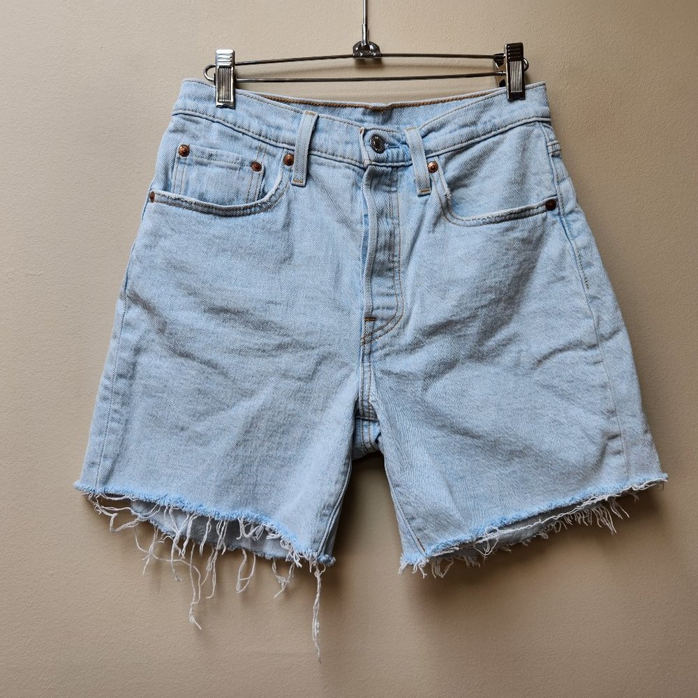 Levi's Light Blue High Waist Women Shorts
